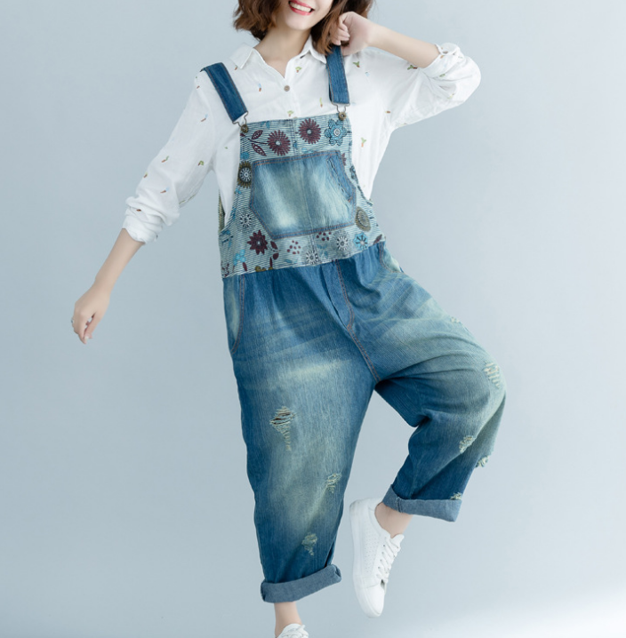 Denim Summer Denim Overall Loose Women Jumpsuits CNHK08025 VPPBUY shop