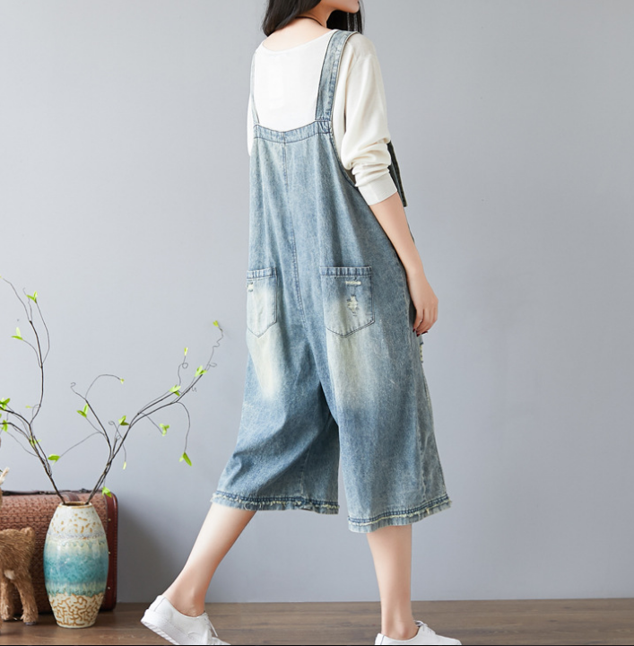 Denim Summer Denim Overall Loose Women Jumpsuits CNHK08022 VPPBUY shop