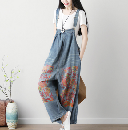 Denim Loose Casual Summer Denim Overall Loose Women Jumpsuits CNHK07151 VPPBUY shop