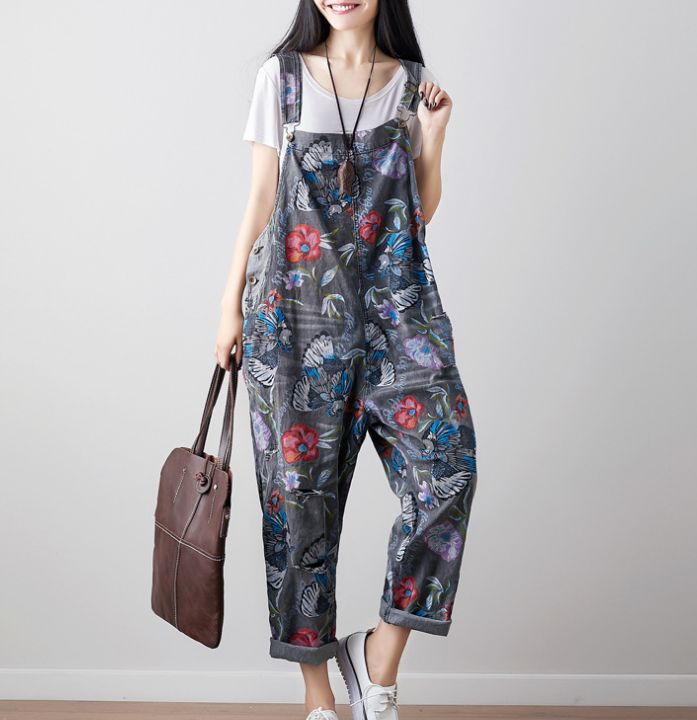 Denim Loose Casual Summer Denim Overall Loose Women Jumpsuits CNHK07153 VPPBUY shop