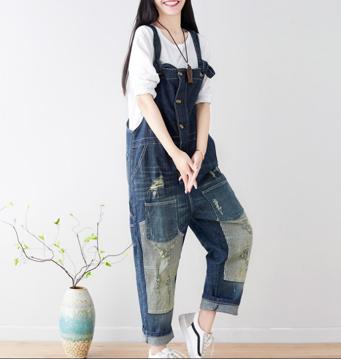 Denim Summer Denim Overall Loose Women Jumpsuits CNHK08026 VPPBUY shop