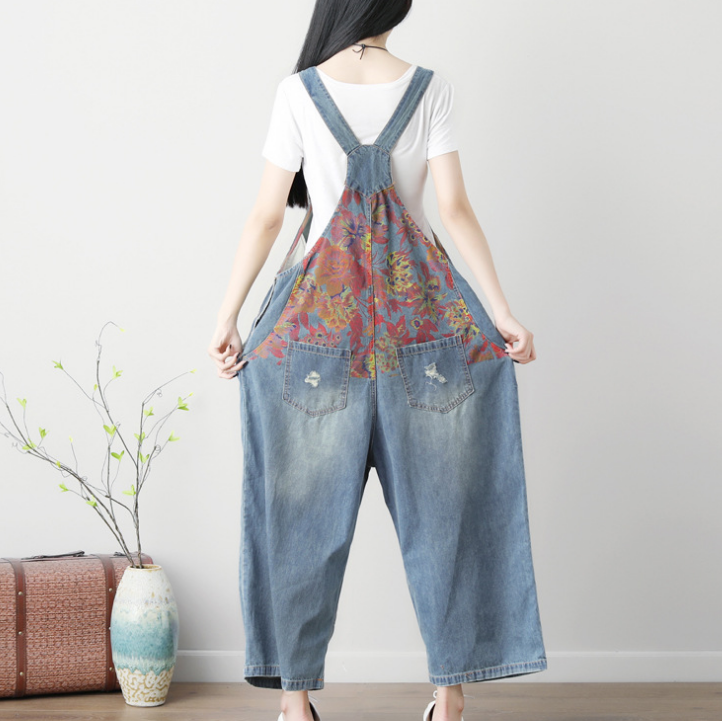 Denim Loose Casual Summer Denim Overall Loose Women Jumpsuits CNHK07151 VPPBUY shop