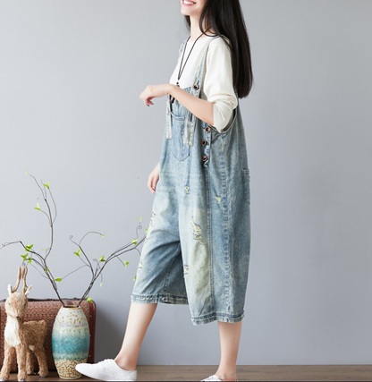 Denim Summer Denim Overall Loose Women Jumpsuits CNHK08022 VPPBUY shop