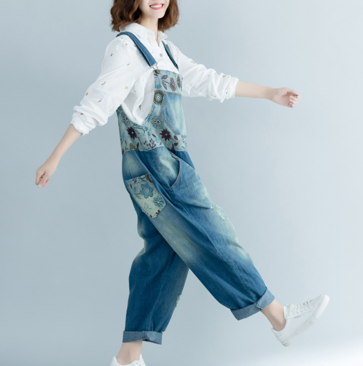 Denim Summer Denim Overall Loose Women Jumpsuits CNHK08025 VPPBUY shop