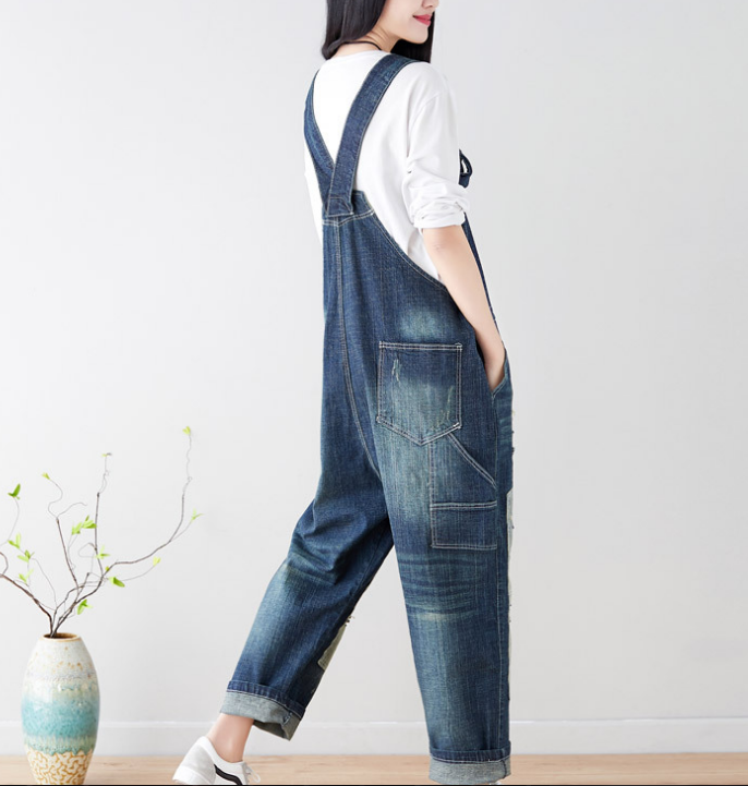 Denim Summer Denim Overall Loose Women Jumpsuits CNHK08026 VPPBUY shop