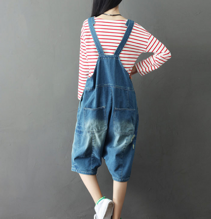 Denim Loose Casual Summer Denim Overall Loose Women Jumpsuits CNHK07162 VPPBUY shop