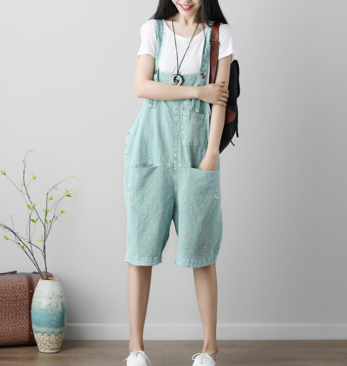 Denim Loose Casual Summer Denim Overall Loose Women Jumpsuits CNHK07152 VPPBUY shop