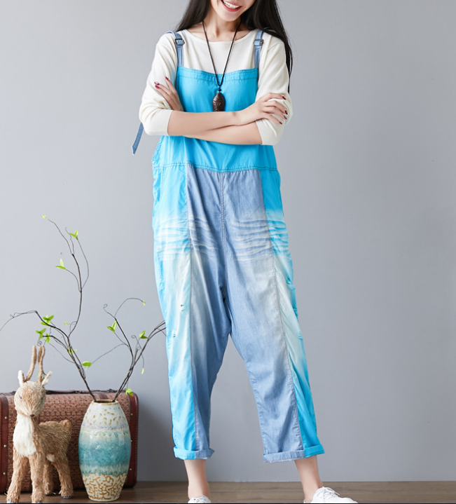 Denim Summer Denim Overall Loose Women Jumpsuits CNHK08023 VPPBUY shop