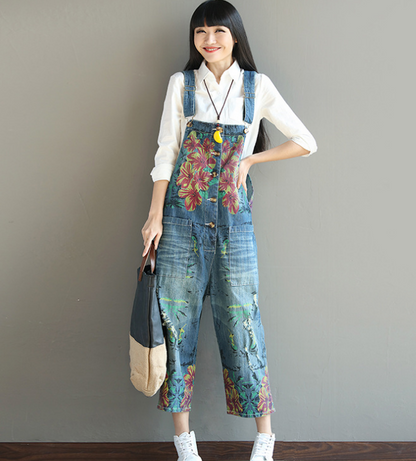 Denim Loose Casual Summer Denim Overall Loose Women Jumpsuits CNHK07155 VPPBUY shop