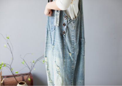 Denim Summer Denim Overall Loose Women Jumpsuits CNHK08022 VPPBUY shop