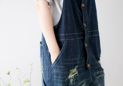 Denim Summer Denim Overall Loose Women Jumpsuits CNHK08026 VPPBUY shop