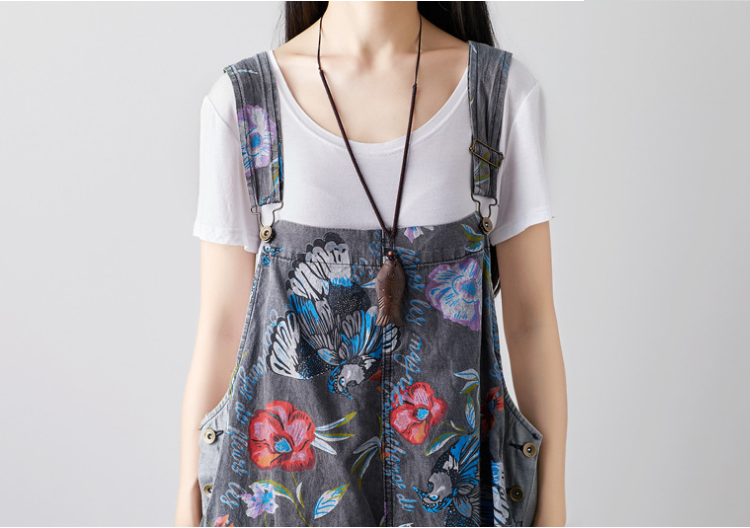 Denim Loose Casual Summer Denim Overall Loose Women Jumpsuits CNHK07153 VPPBUY shop