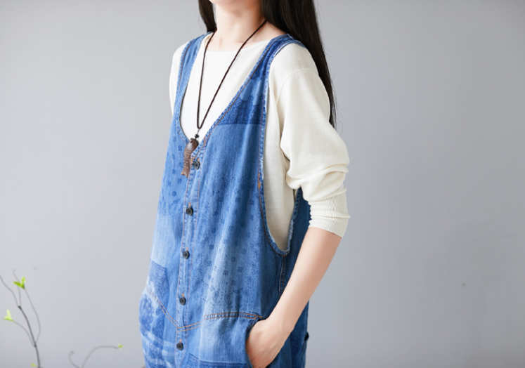 Denim Summer Denim Overall Loose Women Jumpsuits CNHK08024 VPPBUY shop