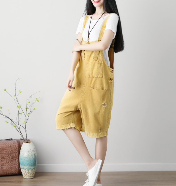 Denim Loose Casual Summer Denim Overall Loose Women Jumpsuits CNHK07152 VPPBUY shop