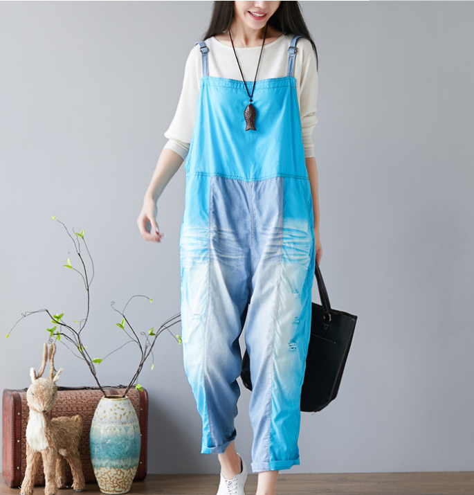 Denim Summer Denim Overall Loose Women Jumpsuits CNHK08023 VPPBUY shop