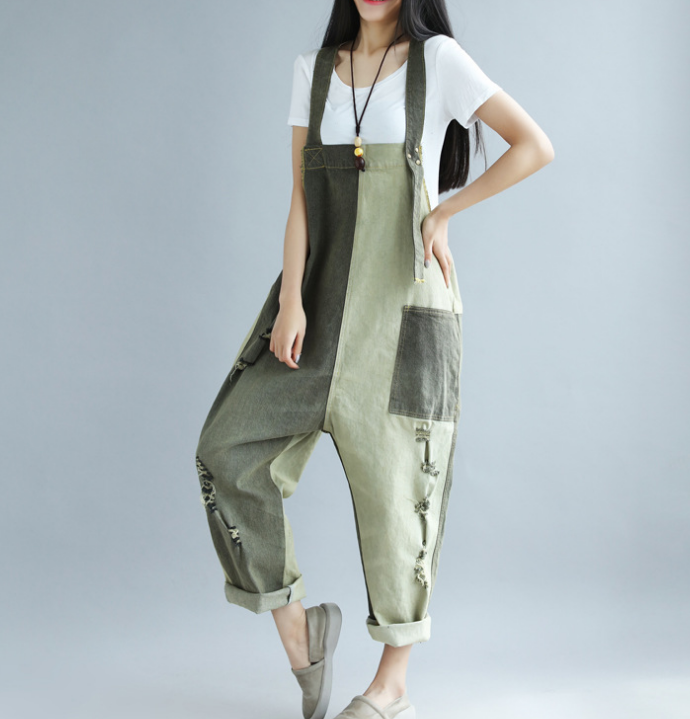 Denim Loose Casual Summer Denim Overall Loose Women Jumpsuits CNHK07156 VPPBUY shop