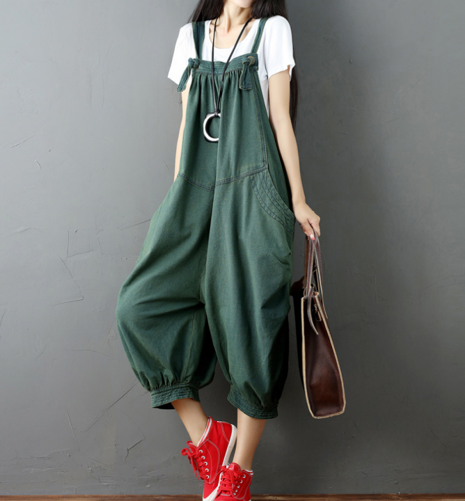 Denim Loose Casual Summer Denim Overall Loose Women Jumpsuits CNHK07253 VPPBUY shop