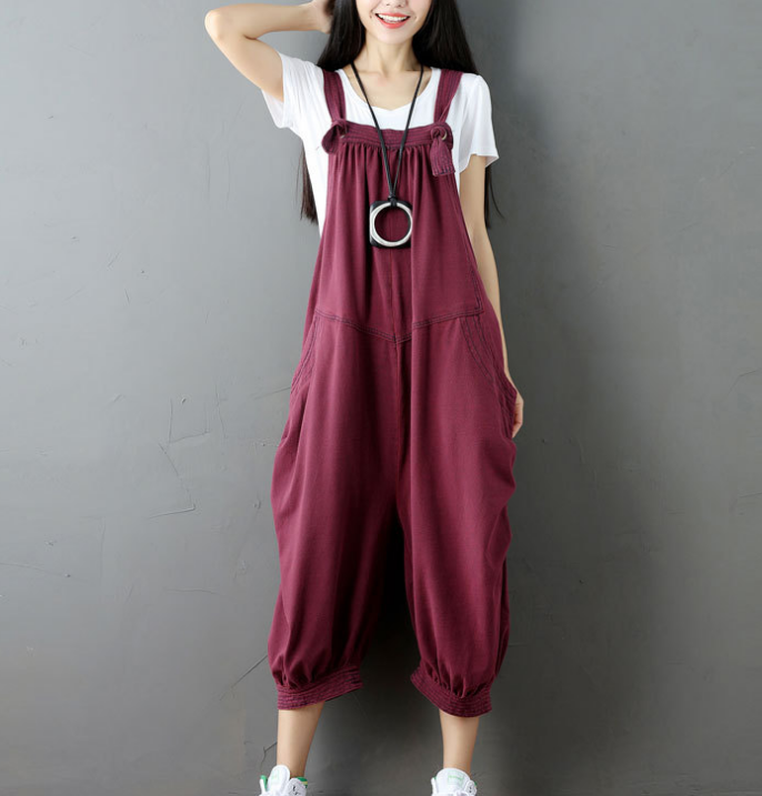 Denim Loose Casual Summer Denim Overall Loose Women Jumpsuits CNHK07253 VPPBUY shop