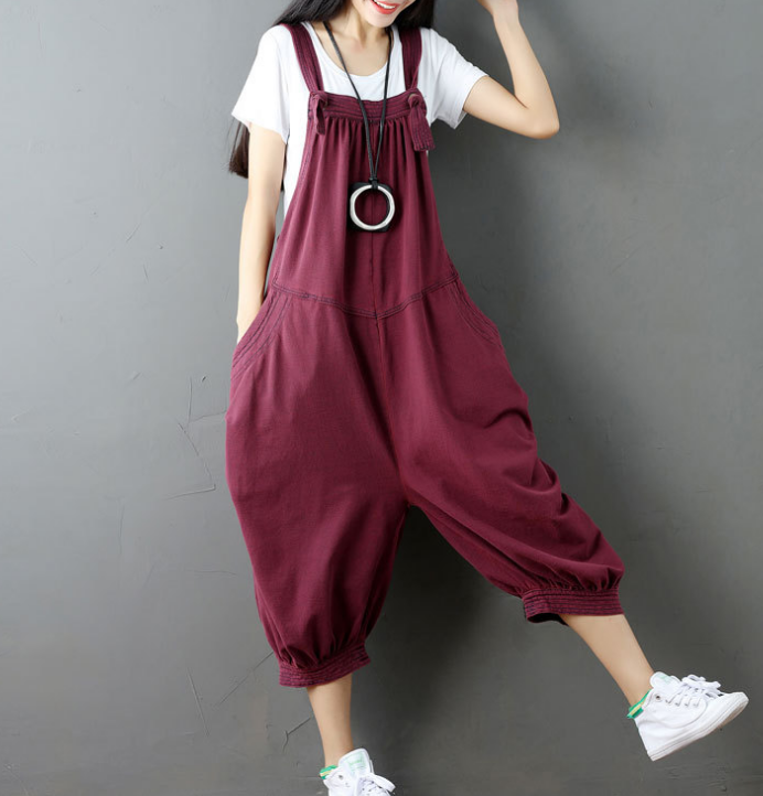 Denim Loose Casual Summer Denim Overall Loose Women Jumpsuits CNHK07253 VPPBUY shop