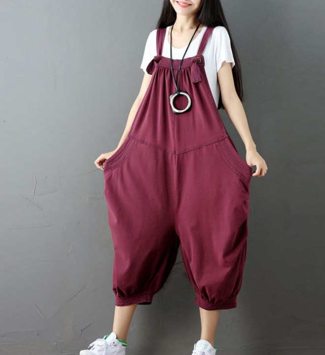 Denim Loose Casual Summer Denim Overall Loose Women Jumpsuits CNHK07253 VPPBUY shop