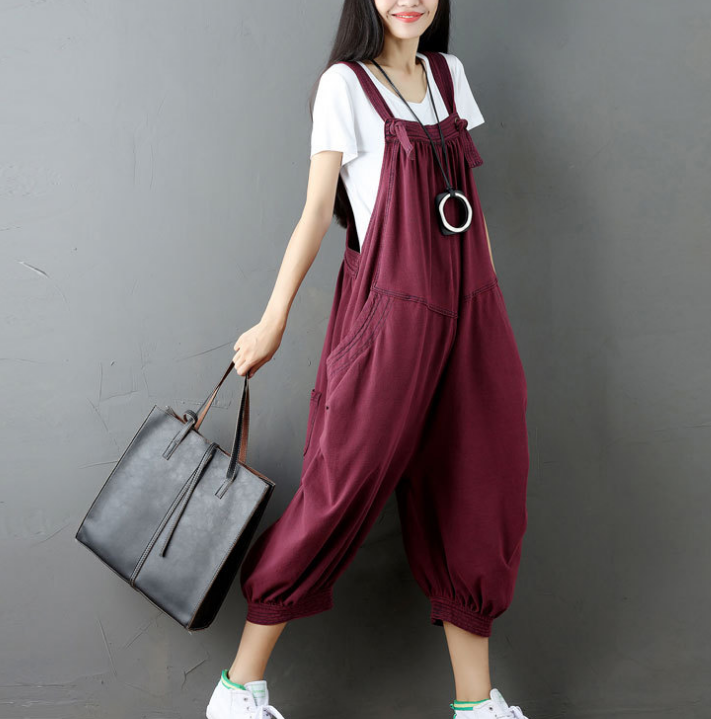 Denim Loose Casual Summer Denim Overall Loose Women Jumpsuits CNHK07253 VPPBUY shop