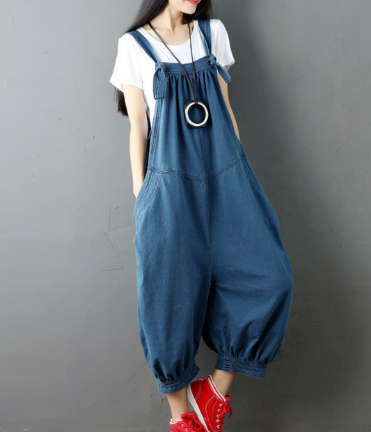 Denim Loose Casual Summer Denim Overall Loose Women Jumpsuits CNHK07253 VPPBUY shop