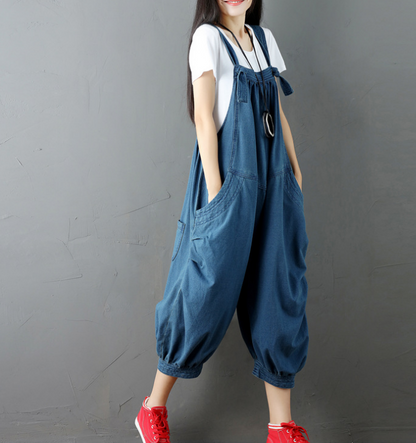 Denim Loose Casual Summer Denim Overall Loose Women Jumpsuits CNHK07253 VPPBUY shop