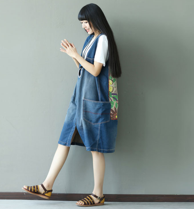 Denim Loose Casual Summer Denim Overall Loose Women Jumpsuits CNHK07252 VPPBUY shop