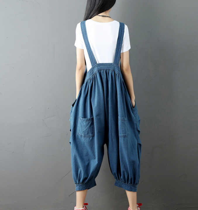 Denim Loose Casual Summer Denim Overall Loose Women Jumpsuits CNHK07253 VPPBUY shop