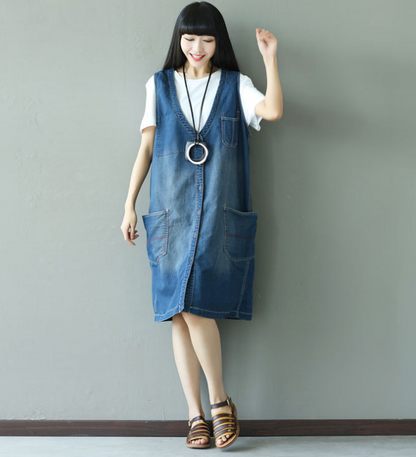 Denim Loose Casual Summer Denim Overall Loose Women Jumpsuits CNHK07252 VPPBUY shop