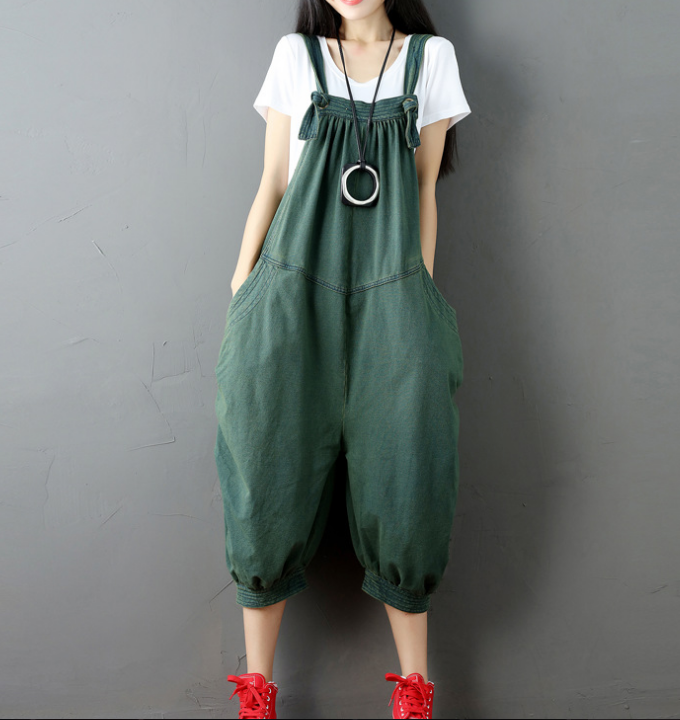 Denim Loose Casual Summer Denim Overall Loose Women Jumpsuits CNHK07253 VPPBUY shop