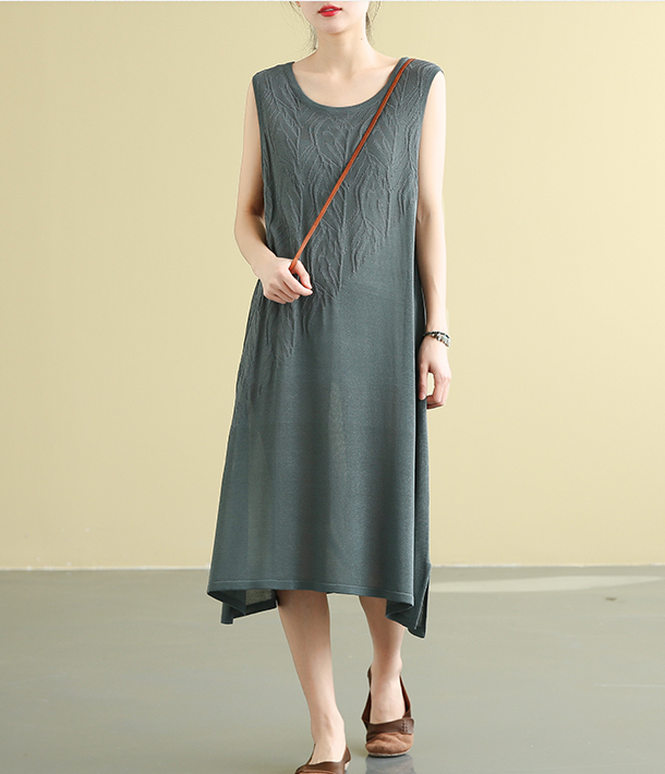 Sleeveless Summer Cotton  Women loose Dresses DZA05141 VPPBUY shop