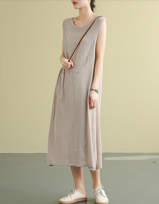 Sleeveless Summer Cotton  Women loose Dresses DZA05141 VPPBUY shop