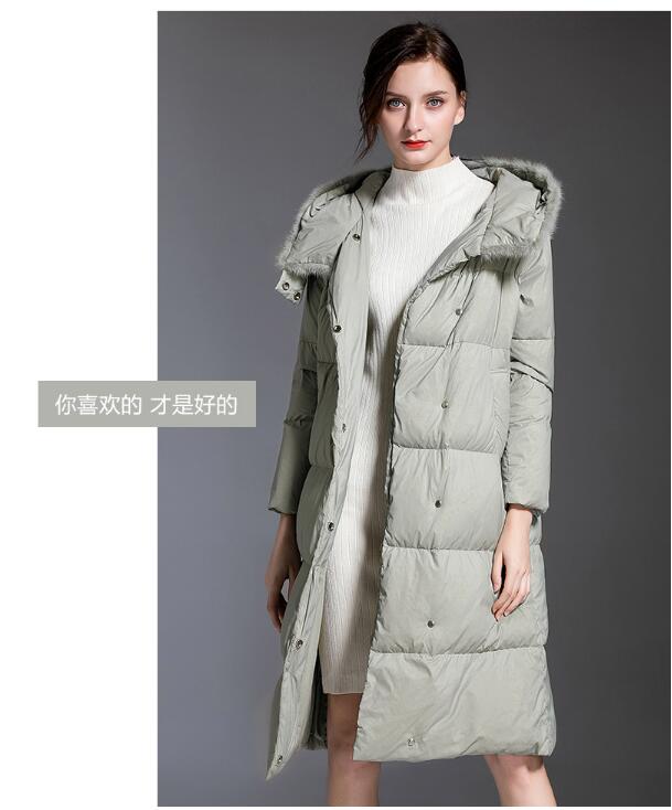 Loose Long Women Down Coat Winter Loose 90% Hooded Duck Down Jackets VPPBUY shop