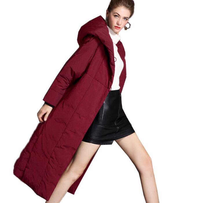 Long Women Puffer Down Coat Hooded Winter 90% Duck Down Jackets ALI21 VPPBUY shop