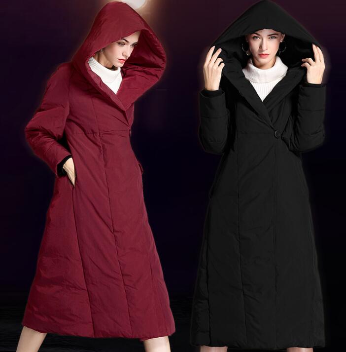 Long Women Puffer Down Coat Hooded Winter 90% Duck Down Jackets ALI21 VPPBUY shop