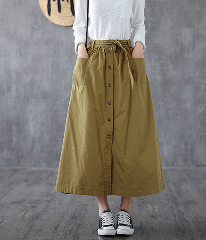 Casual Cotton loose fitting Women's Skirts  DZA200663 VPPBUY shop