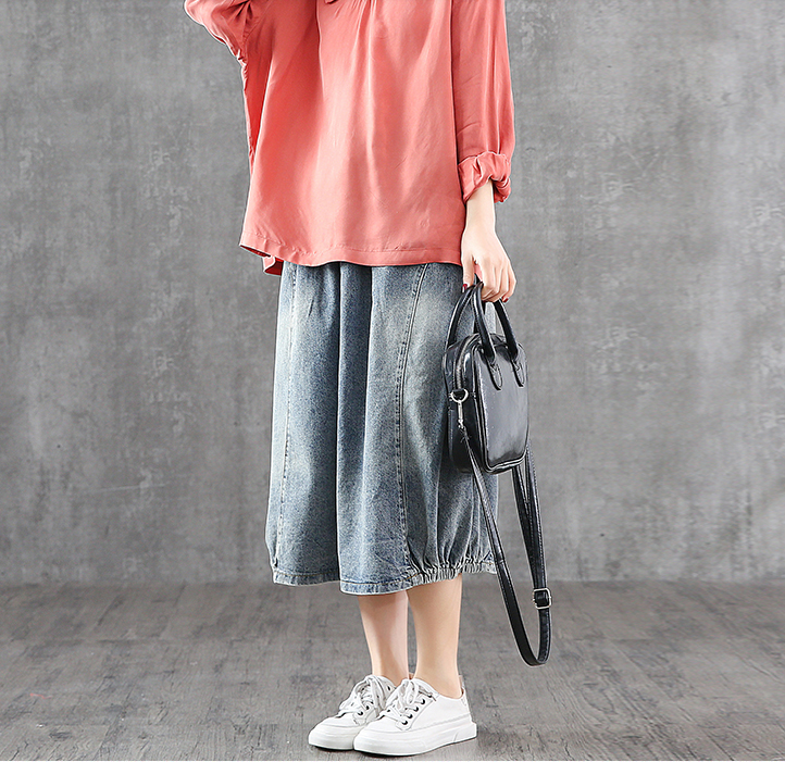 Denim Casual Cotton loose fitting Women's Skirts DZA2006162 VPPBUY shop