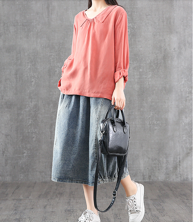 Denim Casual Cotton loose fitting Women's Skirts DZA2006162 VPPBUY shop