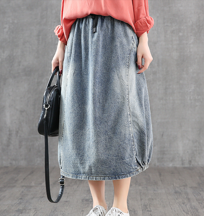 Denim Casual Cotton loose fitting Women's Skirts DZA2006162 VPPBUY shop