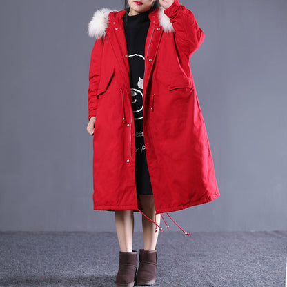 Women Winter Loose large size Large fur collar down jacket 55333 VPPBUY shop