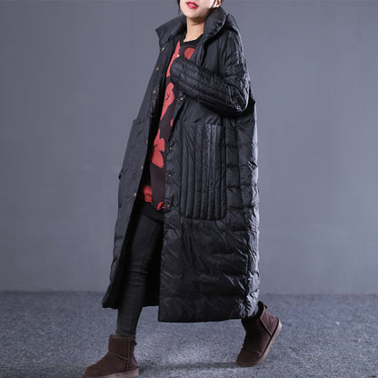 Loose Large Pocket Casual long Hooded  Large Pocket Down Jacket VPPBUY shop