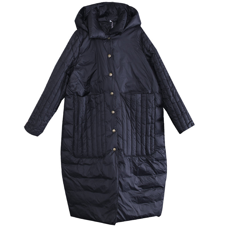 Loose Large Pocket Casual long Hooded  Large Pocket Down Jacket VPPBUY shop