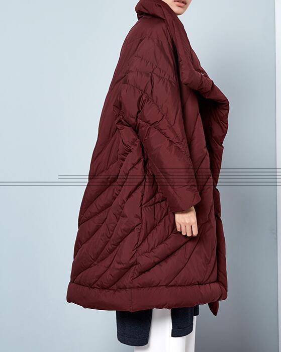 Winter Cloak Loose Duck Down Jackets Cape Long Warm Women Long Down Cloak VPPBUY shop