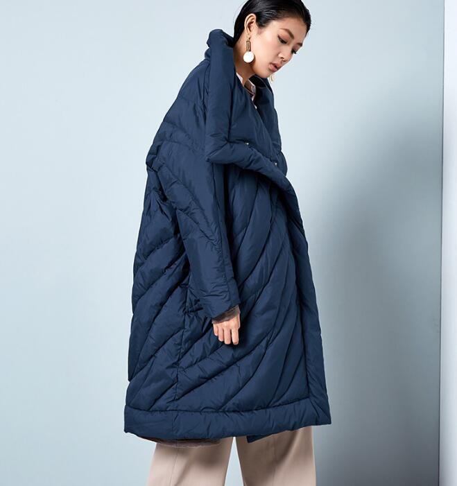 Winter Cloak Loose Duck Down Jackets Cape Long Warm Women Long Down Cloak VPPBUY shop