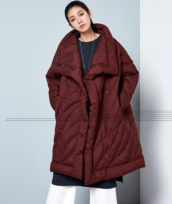 Winter Cloak Loose Duck Down Jackets Cape Long Warm Women Long Down Cloak VPPBUY shop