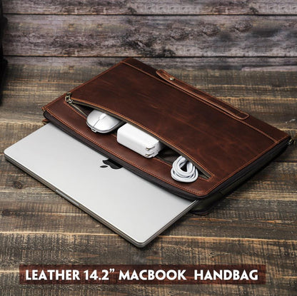 Genuine Leather 14.2 Mackbook Case Handbag, Laptop bag Portfolio, Business Briefcase, Personalized for Gift VPPBUY shop