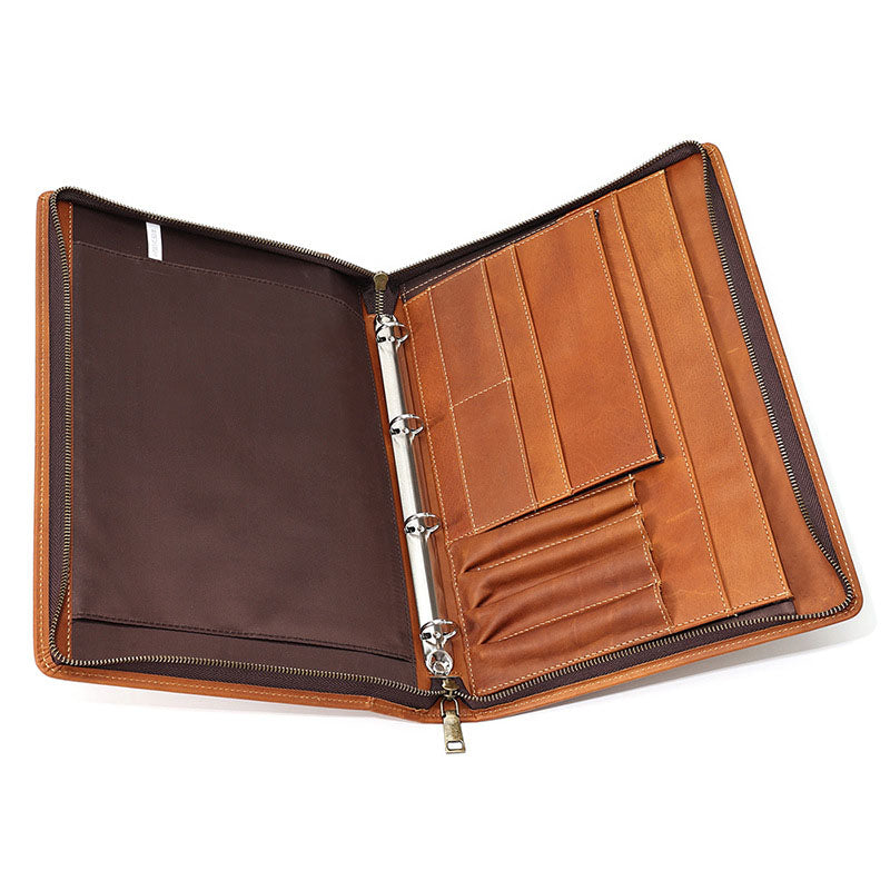 Men's Leather Portfolio 12.9 iPad Tablet Case, Personalized Document Folder,A4 Notebook Holder, Business Briefcase Portfolio Folder Organizer  Gift VPPBUY shop