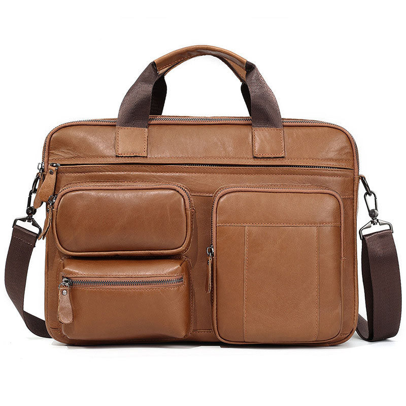 Leather Satchel Laptop Bag,Mens Leather Briefcase, Leather Shoulder Bag.Messenger Bag,Gift for Him 0574 VPPBUY shop