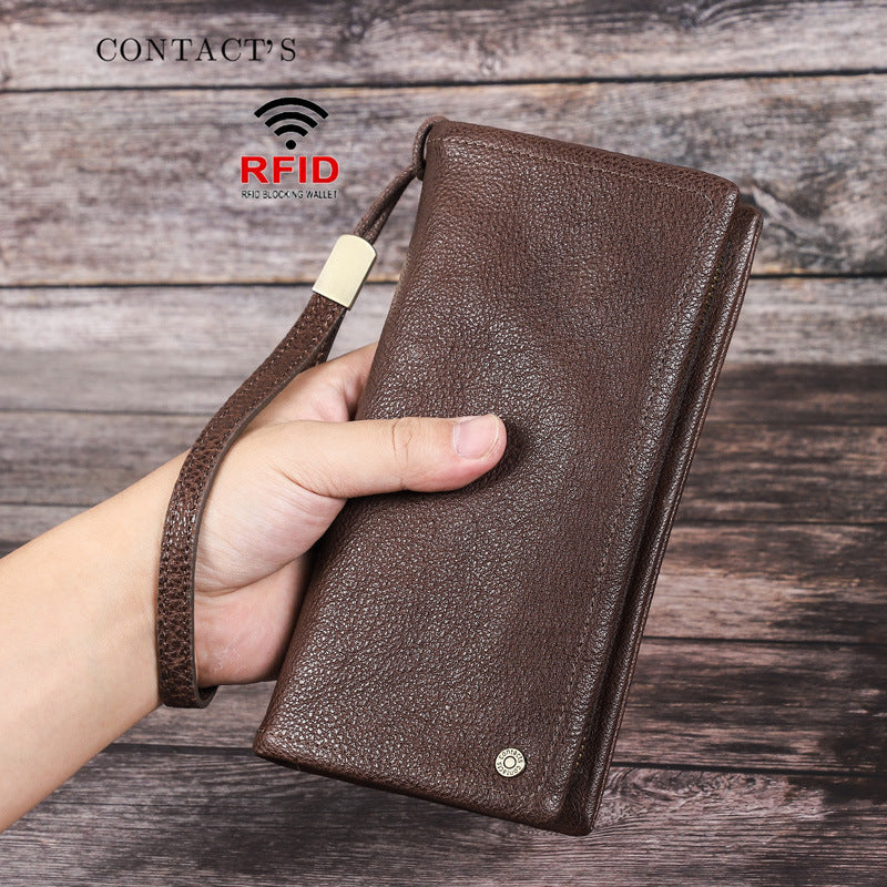 Men's Leather Hand Bag Clutch Bag Wallet Leather Purse Card Package Storage Bag For Gift VPPBUY shop